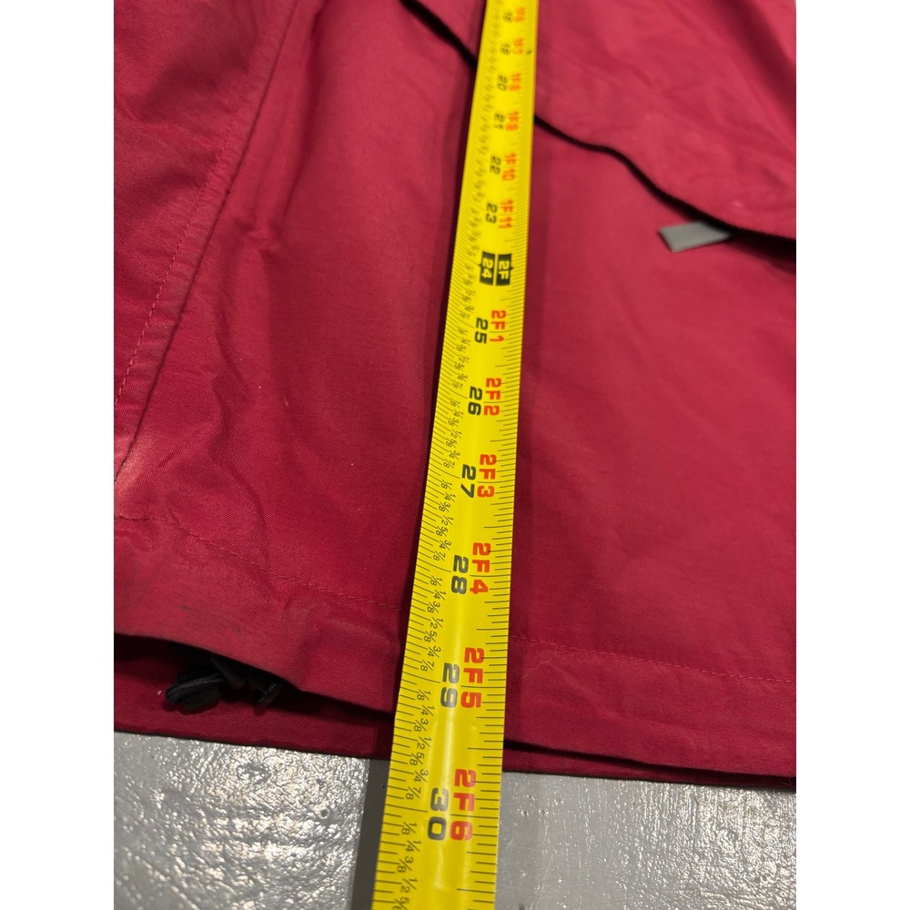 Cabelas Gore-Tex Rain Jacket Mens Medium Red Grey Hooded Waterproof Parka‎ Coat - Picture 5 of 6